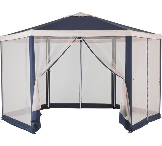 category_FO1211 - Hexagonal Gazebo with Mesh Sides