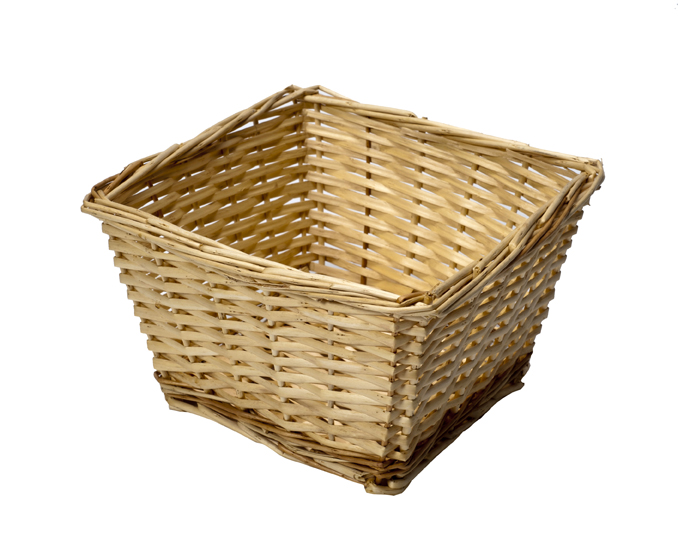 category_D1110 - Square Pale Wicker Basket - Small