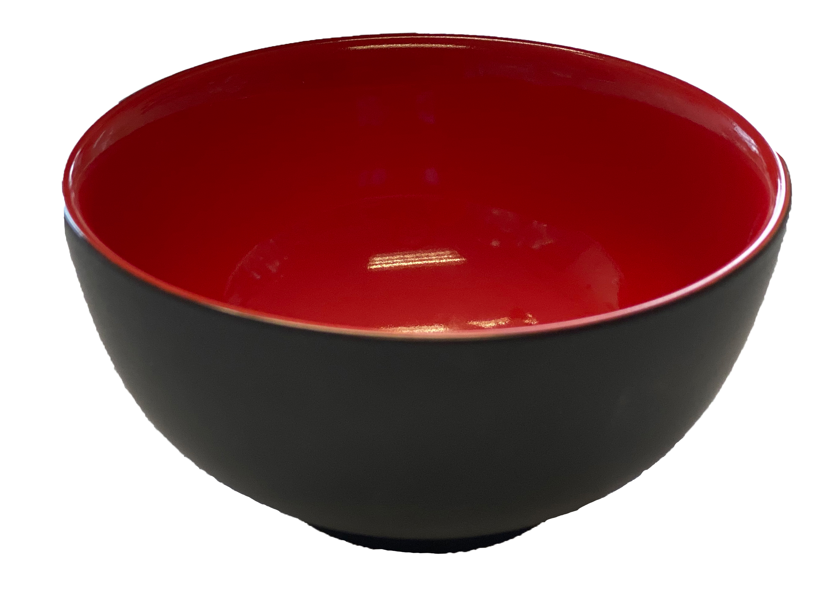category_N9001 - Rice Bowl Black with Red inside 4.5